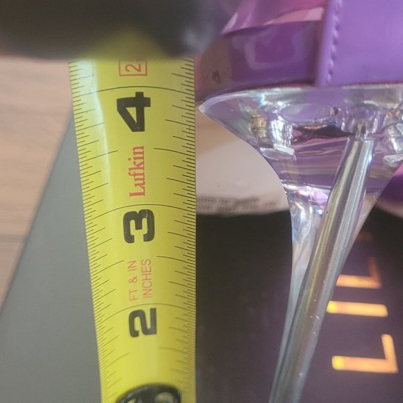 Purple Transparent 4 inch Heels - Picture 4 of 4